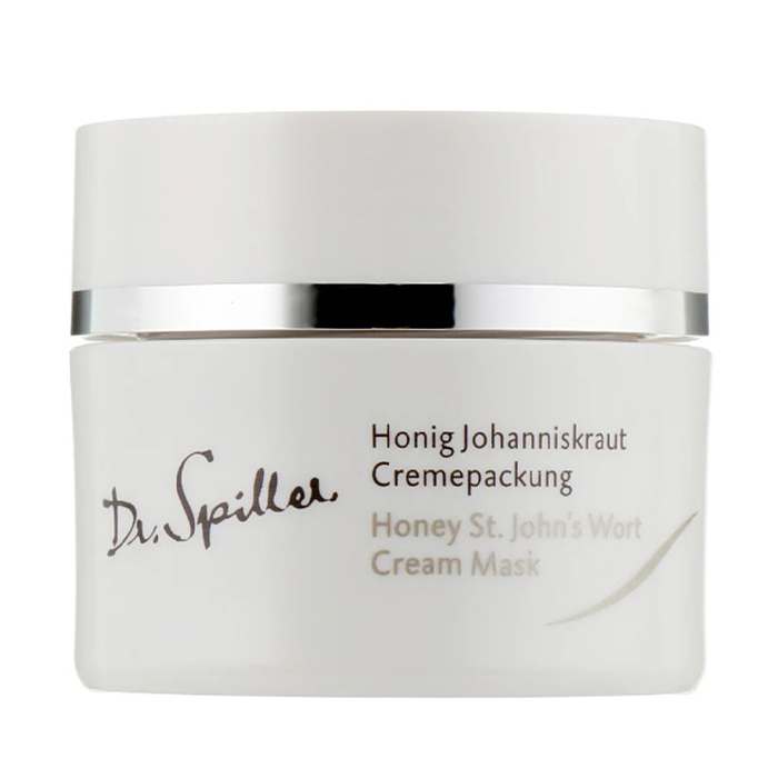 Зволожувальна та заспокійлива крем-маска для обличчя Dr. Spiller Honey St. John's Wort Cream Mask з олією звіробою, 50 мл